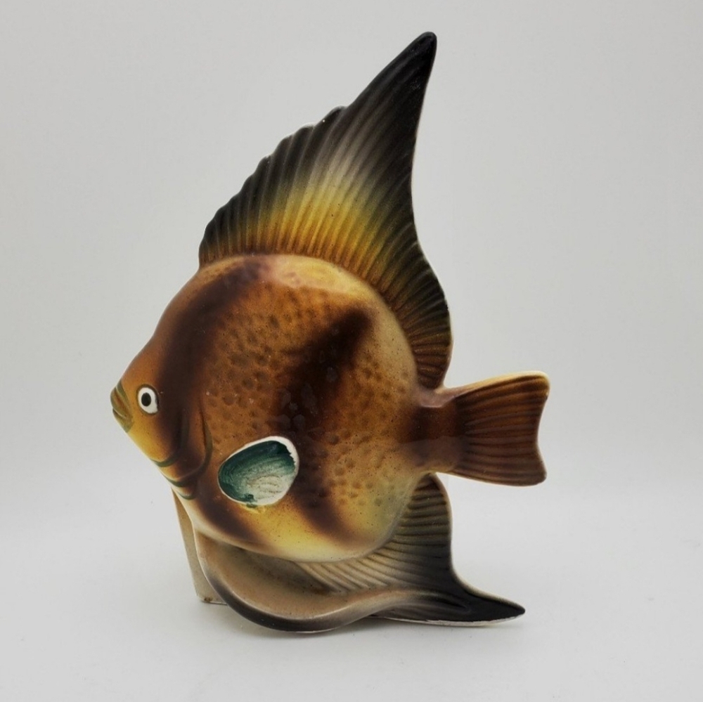 MCM‎ Angelfish Wall Pocket Planter Vintage Japan
